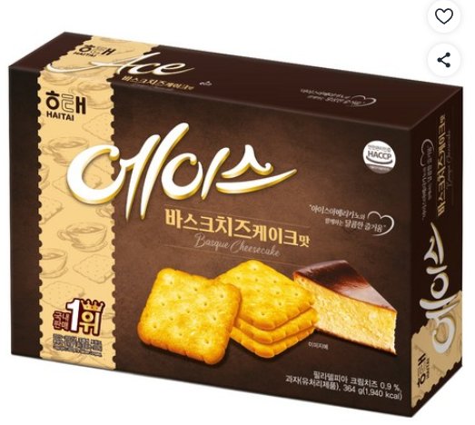 [쿠팡] 해태에이스 바스크치즈케이크맛, 364g, 1개