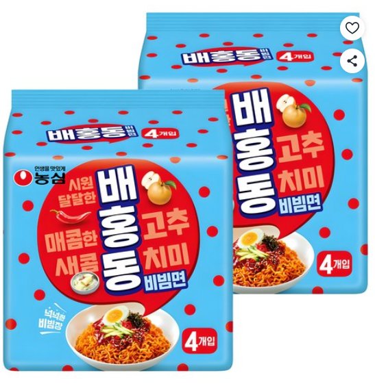 [쿠팡] 배홍동 비빔면 137g, 8개