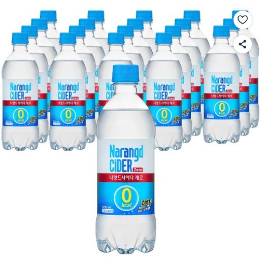 [쿠팡] 나랑드사이다 제로, 500ml, 20개