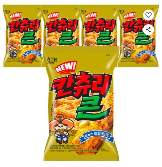 [쿠팡] 해태제과 NEW칸츄리콘, 150g, 5개